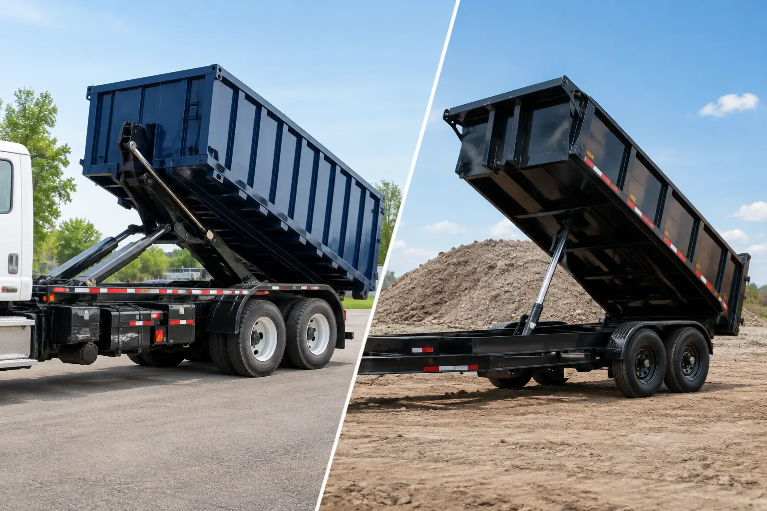 Rolloff Versus Dump Trailer for Commercial Jobs